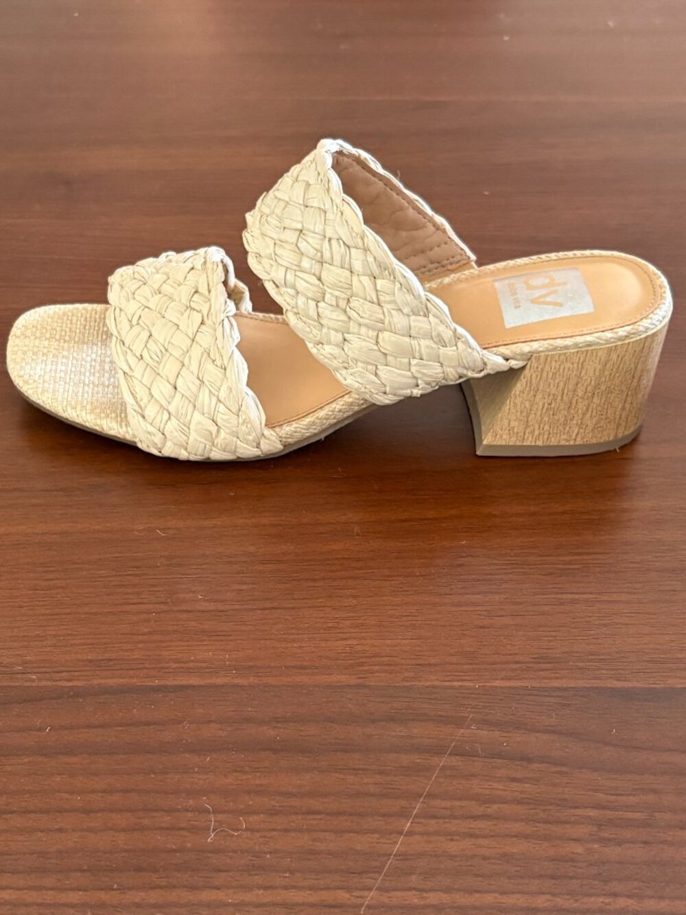 Dolce Vita Women's Rattan Block Heel Sandal 7